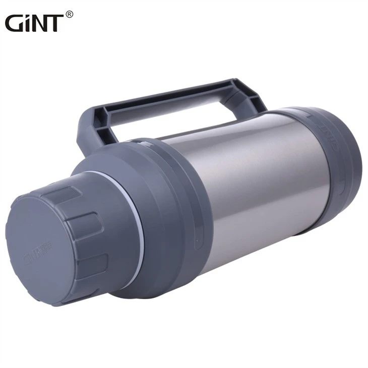 Grey Stainless Steel Vacuum Insulated Leakproof Durable Water Flask